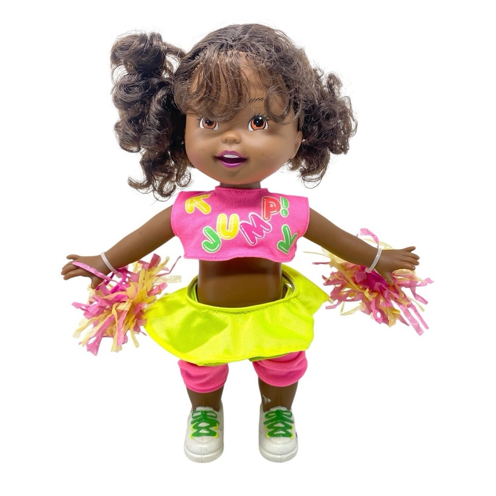 VTG Collectible Toy Biz Jumpsie Cheerleader Doll African American NON WORKING